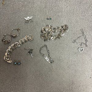 Random Lot Of Jewelry And Earrings 90s Used Flaws Design Fashion Mixed Material